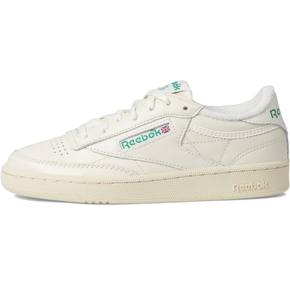 Reebok Club C 85 Vintage Walking Shoe in chalk/alabaster/Glen green, size 9